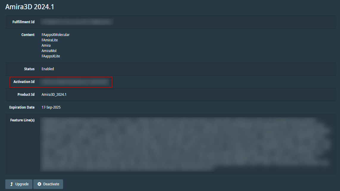 Local license information