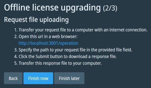Offline upgrading upload