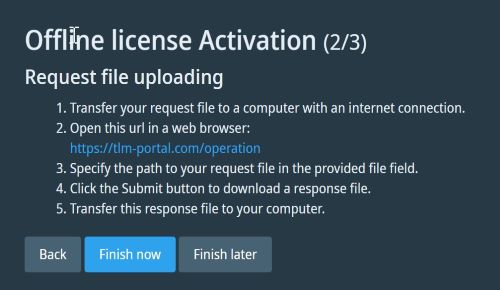 Offline activation upload