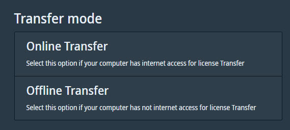 Transfer mode