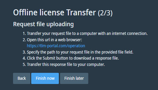 Offline transfer upload