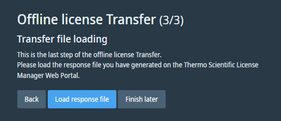 Offline transfer load